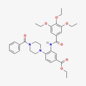 Ethyl 4-[4-(phenylcarbonyl)piperazin-1-yl]-3-{[(3,4,5-triethoxyphenyl)carbonyl]amino}benzoate