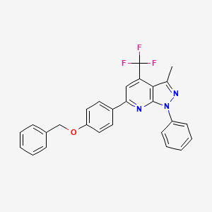 6-[4-(benzyloxy)phenyl]-3-methyl-1-phenyl-4-(trifluoromethyl)-1H-pyrazolo[3,4-b]pyridine