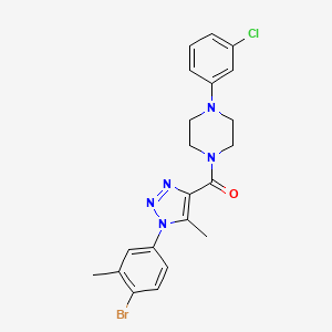 [1-(4-bromo-3-methylphenyl)-5-methyl-1H-1,2,3-triazol-4-yl][4-(3-chlorophenyl)piperazin-1-yl]methanone