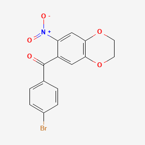 (4-Bromophenyl)(7-nitro-2,3-dihydro-1,4-benzodioxin-6-yl)methanone