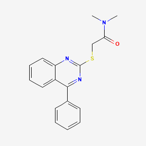 N,N-dimethyl-2-[(4-phenylquinazolin-2-yl)sulfanyl]acetamide