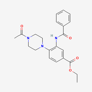 Ethyl 4-(4-acetylpiperazin-1-yl)-3-benzamidobenzoate