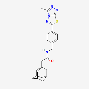 N-[4-(3-methyl[1,2,4]triazolo[3,4-b][1,3,4]thiadiazol-6-yl)benzyl]-2-(tricyclo[3.3.1.1~3,7~]dec-1-yl)acetamide