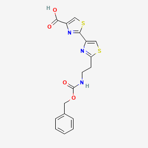 molecular formula C17H15N3O4S2 B12490413 2'-(2-{[(Benzyloxy)carbonyl]amino}ethyl)-2,4'-bi-1,3-thiazole-4-carboxylic acid 