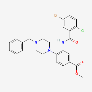 Methyl 4-(4-benzylpiperazin-1-yl)-3-{[(5-bromo-2-chlorophenyl)carbonyl]amino}benzoate