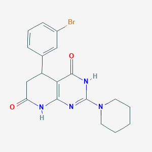 5-(3-bromophenyl)-4-hydroxy-2-(piperidin-1-yl)-5,8-dihydropyrido[2,3-d]pyrimidin-7(6H)-one