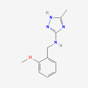 molecular formula C11H14N4O B12490465 N-(2-methoxybenzyl)-3-methyl-1H-1,2,4-triazol-5-amine 