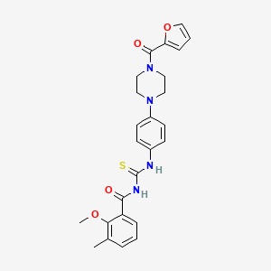 N-({4-[4-(furan-2-ylcarbonyl)piperazin-1-yl]phenyl}carbamothioyl)-2-methoxy-3-methylbenzamide