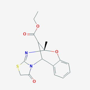 ethyl (5S)-5-methyl-1-oxo-1,2-dihydro-5H,11H-5,11-methano[1,3]thiazolo[2,3-d][1,3,5]benzoxadiazocine-13-carboxylate