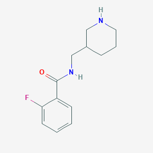 molecular formula C13H17FN2O B12490502 2-Fluoro-N-(piperidin-3-ylmethyl)benzamide 