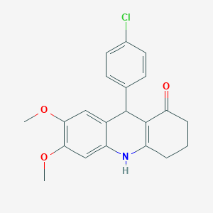 9-(4-chlorophenyl)-6,7-dimethoxy-3,4,9,10-tetrahydroacridin-1(2H)-one