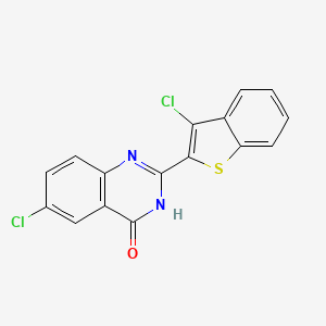 molecular formula C16H8Cl2N2OS B12490520 6-chloro-2-(3-chloro-1-benzothiophen-2-yl)quinazolin-4(3H)-one 