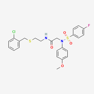 N-{2-[(2-chlorobenzyl)sulfanyl]ethyl}-N~2~-[(4-fluorophenyl)sulfonyl]-N~2~-(4-methoxyphenyl)glycinamide