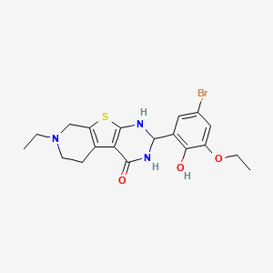 5-(5-bromo-3-ethoxy-2-hydroxyphenyl)-11-ethyl-8-thia-4,6,11-triazatricyclo[7.4.0.02,7]trideca-1(9),2(7)-dien-3-one