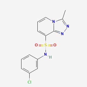 molecular formula C13H11ClN4O2S B12490572 N-(3-chlorophenyl)-3-methyl[1,2,4]triazolo[4,3-a]pyridine-8-sulfonamide 