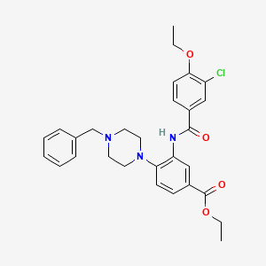 Ethyl 4-(4-benzylpiperazin-1-yl)-3-{[(3-chloro-4-ethoxyphenyl)carbonyl]amino}benzoate