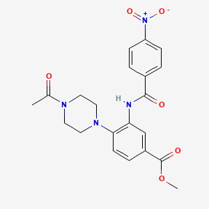 Methyl 4-(4-acetylpiperazin-1-yl)-3-{[(4-nitrophenyl)carbonyl]amino}benzoate