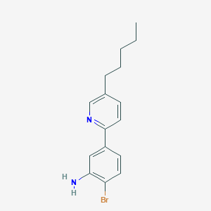 2-Bromo-5-(5-pentylpyridin-2-yl)aniline