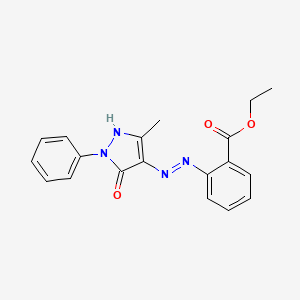 ethyl 2-[(2Z)-2-(3-methyl-5-oxo-1-phenyl-1,5-dihydro-4H-pyrazol-4-ylidene)hydrazinyl]benzoate