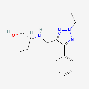 2-{[(2-ethyl-5-phenyl-2H-1,2,3-triazol-4-yl)methyl]amino}-1-butanol