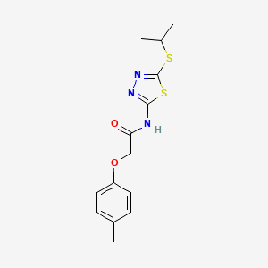 2-(4-methylphenoxy)-N-[5-(propan-2-ylsulfanyl)-1,3,4-thiadiazol-2-yl]acetamide