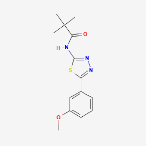 N-[5-(3-methoxyphenyl)-1,3,4-thiadiazol-2-yl]-2,2-dimethylpropanamide