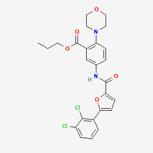 Propyl 5-({[5-(2,3-dichlorophenyl)furan-2-yl]carbonyl}amino)-2-(morpholin-4-yl)benzoate