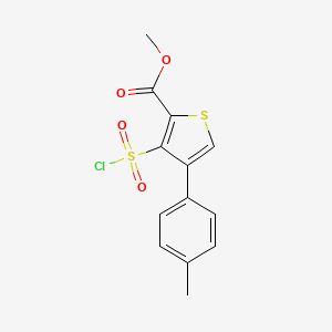 Methyl 3-(chlorosulfonyl)-4-(4-methylphenyl)thiophene-2-carboxylate