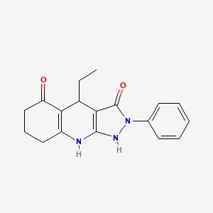 4-ethyl-2-phenyl-4,7,8,9-tetrahydro-1H-pyrazolo[3,4-b]quinoline-3,5(2H,6H)-dione