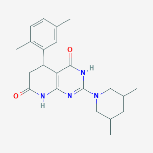 5-(2,5-dimethylphenyl)-2-(3,5-dimethylpiperidin-1-yl)-4-hydroxy-5,8-dihydropyrido[2,3-d]pyrimidin-7(6H)-one