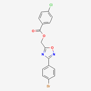 [3-(4-Bromophenyl)-1,2,4-oxadiazol-5-yl]methyl 4-chlorobenzoate