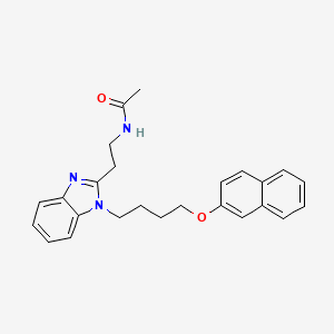 N-(2-{1-[4-(naphthalen-2-yloxy)butyl]-1H-benzimidazol-2-yl}ethyl)acetamide