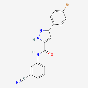 5-(4-bromophenyl)-N-(3-cyanophenyl)-1H-pyrazole-3-carboxamide