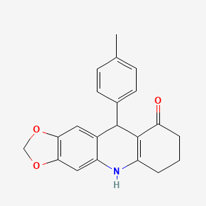 molecular formula C21H19NO3 B12490778 10-(4-methylphenyl)-6,7,8,10-tetrahydro[1,3]dioxolo[4,5-b]acridin-9(5H)-one 