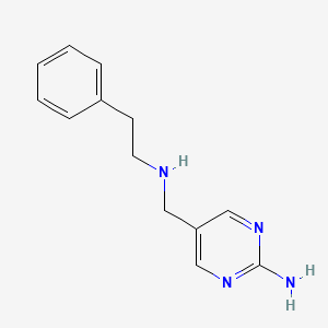 5-{[(2-Phenylethyl)amino]methyl}pyrimidin-2-amine