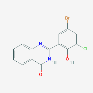 molecular formula C14H8BrClN2O2 B12490781 2-(5-bromo-3-chloro-2-hydroxyphenyl)quinazolin-4(3H)-one 