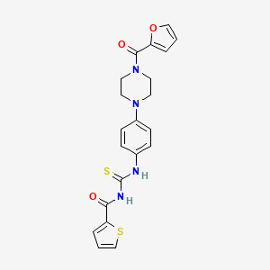 N-({4-[4-(furan-2-ylcarbonyl)piperazin-1-yl]phenyl}carbamothioyl)thiophene-2-carboxamide