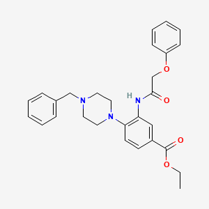 Ethyl 4-(4-benzylpiperazin-1-yl)-3-[(phenoxyacetyl)amino]benzoate