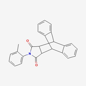 molecular formula C25H19NO2 B12490909 17-(2-Methylphenyl)-17-azapentacyclo[6.6.5.0~2,7~.0~9,14~.0~15,19~]nonadeca-2,4,6,9,11,13-hexaene-16,18-dione (non-preferred name) 