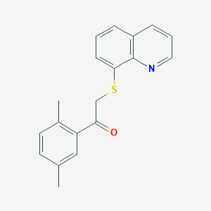 1-(2,5-Dimethylphenyl)-2-(quinolin-8-ylsulfanyl)ethanone