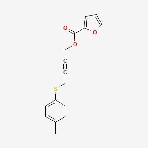 molecular formula C16H14O3S B12490916 4-[(4-Methylphenyl)sulfanyl]but-2-yn-1-yl furan-2-carboxylate CAS No. 847468-46-6