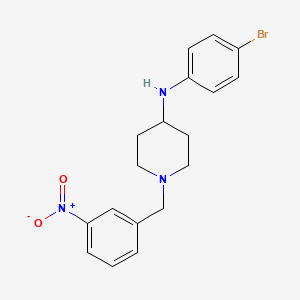 molecular formula C18H20BrN3O2 B12490924 N-(4-bromophenyl)-1-[(3-nitrophenyl)methyl]piperidin-4-amine 