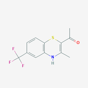 1-[3-methyl-6-(trifluoromethyl)-4H-1,4-benzothiazin-2-yl]ethanone