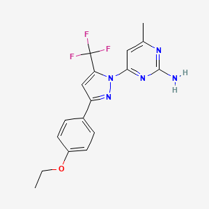 4-[3-(4-Ethoxyphenyl)-5-(trifluoromethyl)pyrazol-1-yl]-6-methylpyrimidin-2-amine