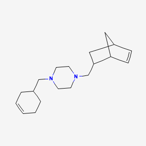 1-(Bicyclo[2.2.1]hept-5-en-2-ylmethyl)-4-(cyclohex-3-en-1-ylmethyl)piperazine