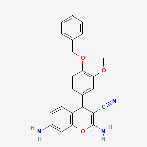 2,7-diamino-4-[4-(benzyloxy)-3-methoxyphenyl]-4H-chromene-3-carbonitrile