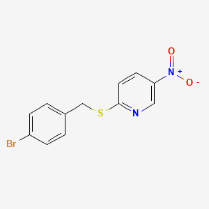 molecular formula C12H9BrN2O2S B12490981 2-[(4-Bromobenzyl)sulfanyl]-5-nitropyridine 