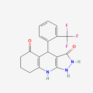 3-hydroxy-4-[2-(trifluoromethyl)phenyl]-1,4,6,7,8,9-hexahydro-5H-pyrazolo[3,4-b]quinolin-5-one