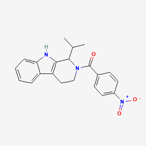 (4-nitrophenyl)[1-(propan-2-yl)-1,3,4,9-tetrahydro-2H-beta-carbolin-2-yl]methanone