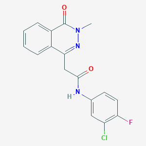 N-(3-chloro-4-fluorophenyl)-2-(3-methyl-4-oxophthalazin-1-yl)acetamide